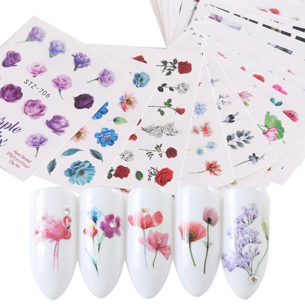 8 Nail Art Techniques and Tips 8 8 Nail Art Techniques And Tips - Floral Watercolour Nail Art
