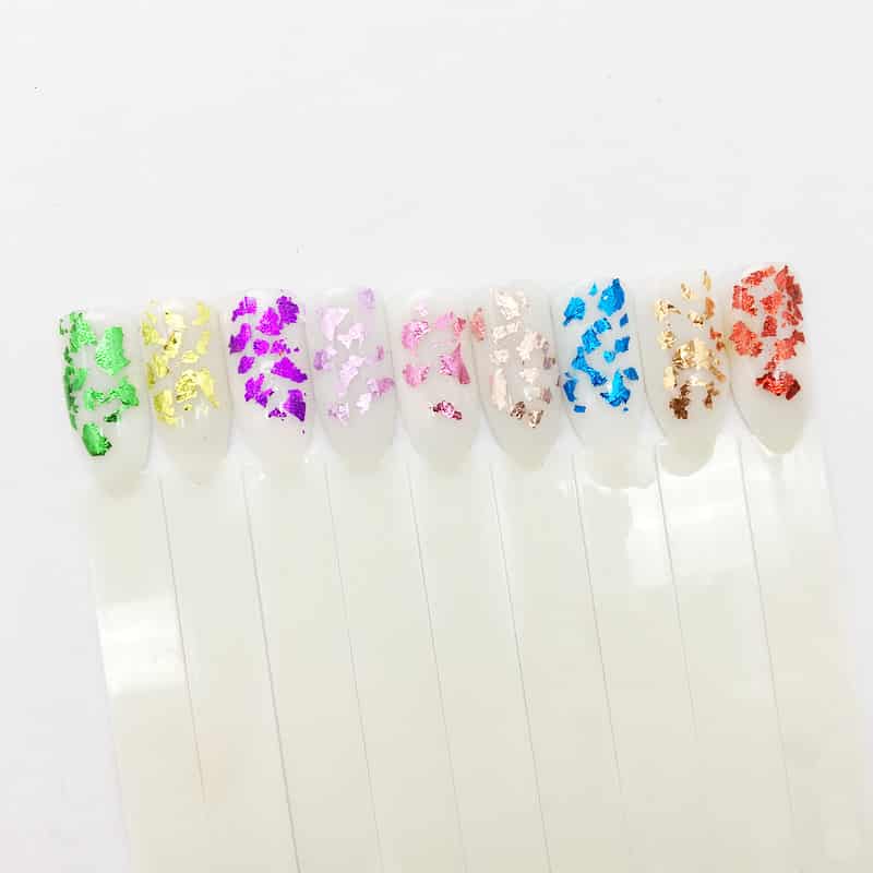 Nail Art Colorful Glitter Aluminum Foils 3D Flake Sticker UV Gel Polish Full Cover Laser DIY Nail Decoration Tools