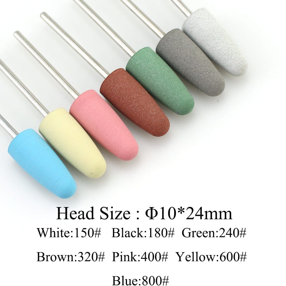 28 Types Rubber Silicone Nail Drill Bit Nail Buffer Rotary Burr Mills Cutter for Manicure Drill Accessories Foot Polishing Tools
