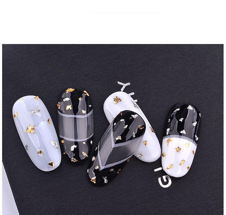 Nail Art Colorful Glitter Aluminum Foils 3D Flake Sticker UV Gel Polish Full Cover Laser DIY Nail Decoration Tools