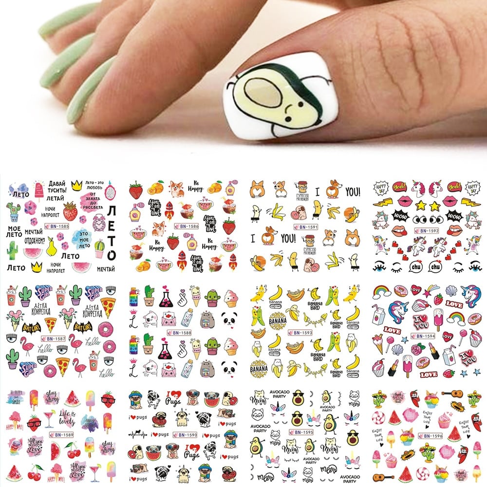 Cute Cartoon Nail Transfers