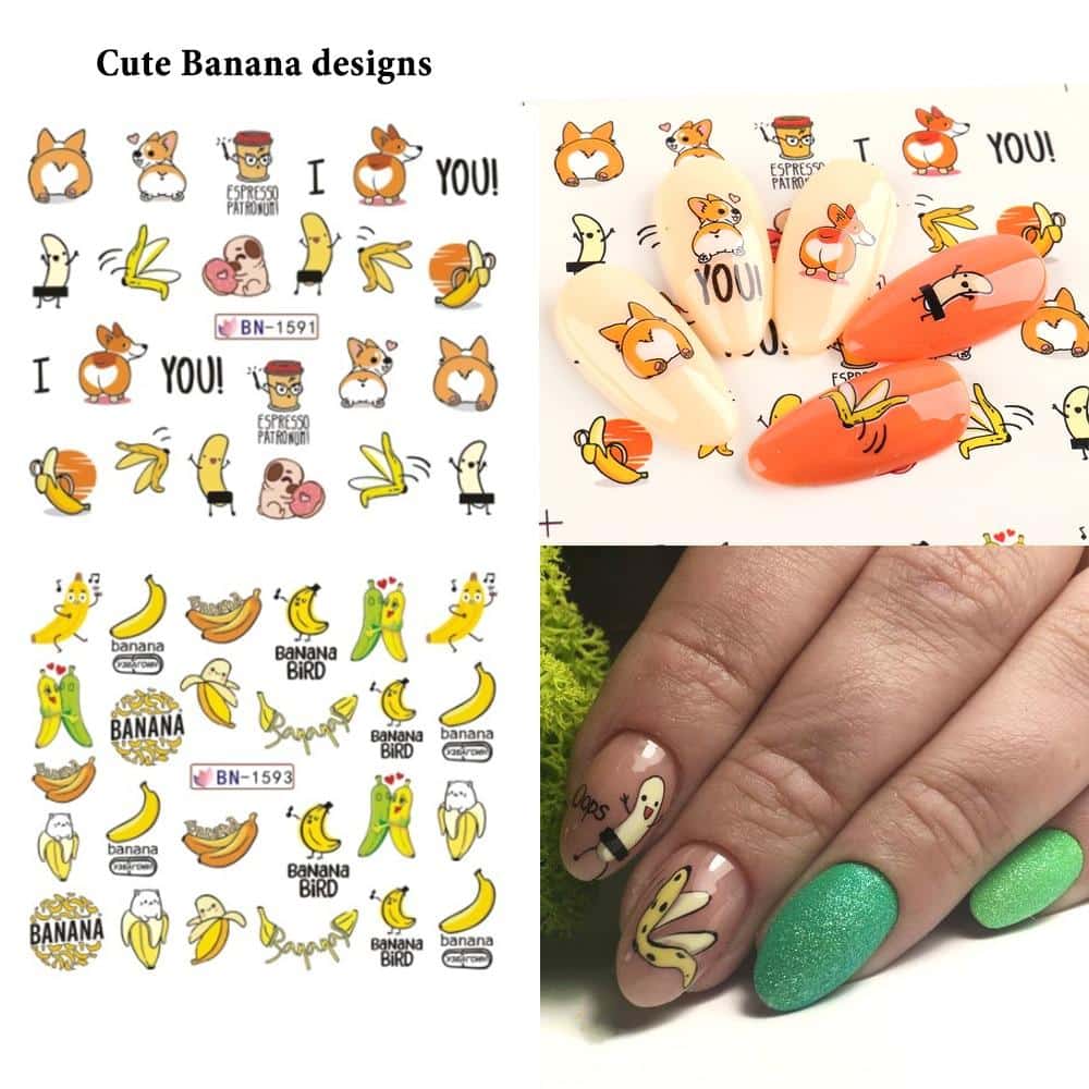 Cute Cartoon Nail Transfers