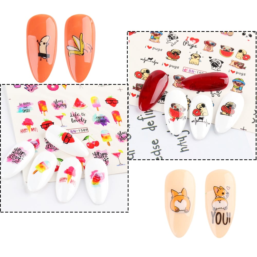 Cute Cartoon Nail Transfers