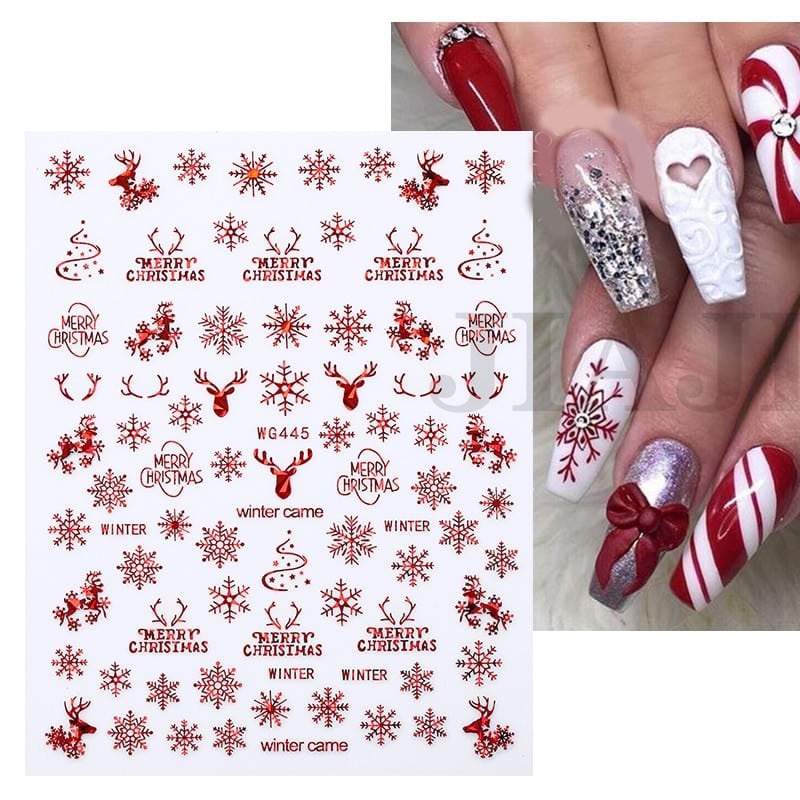 3D Christmas Nail Art