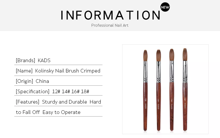 KADS 1 Piece Kolinsky Sable Acrylic Brush