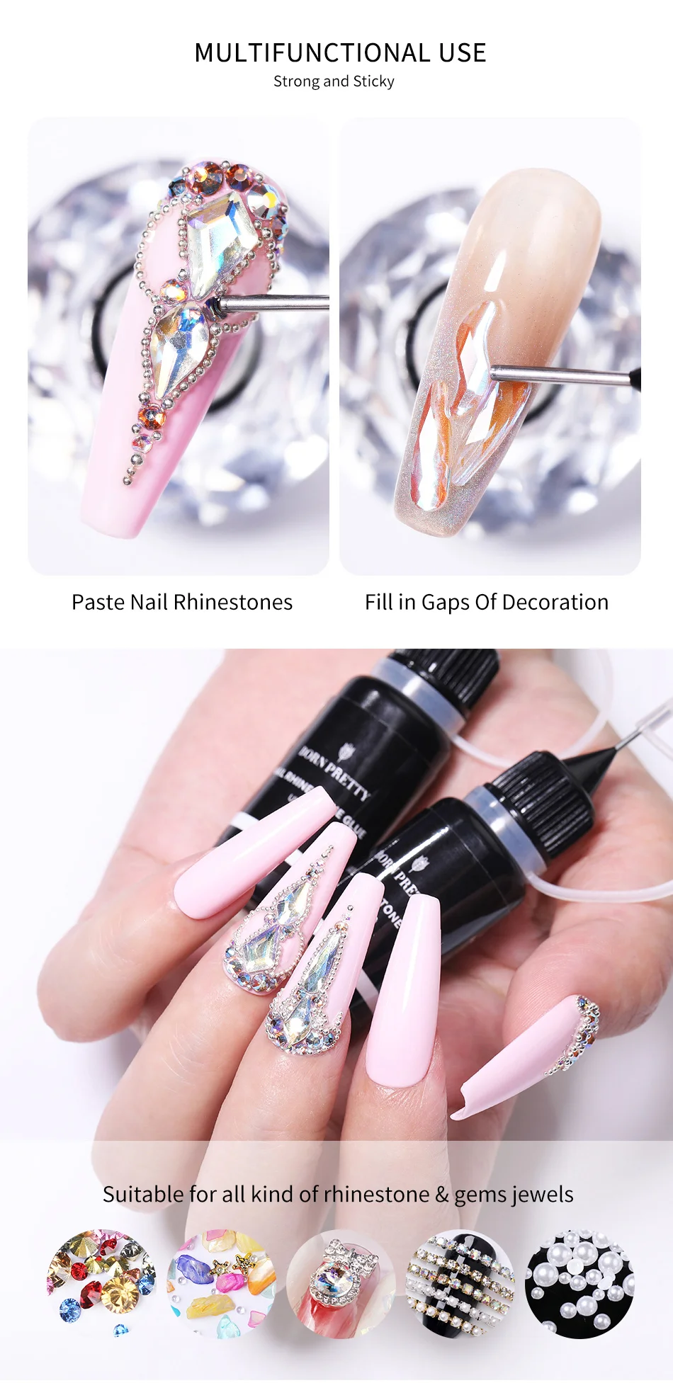 Born Pretty 10g Nail Rhinestone Adhesive