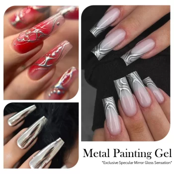 Born Pretty Silver Metal Effect Gel Polish – Mirror Chrome Shine for Luxe Nails 4 64396 1oznua