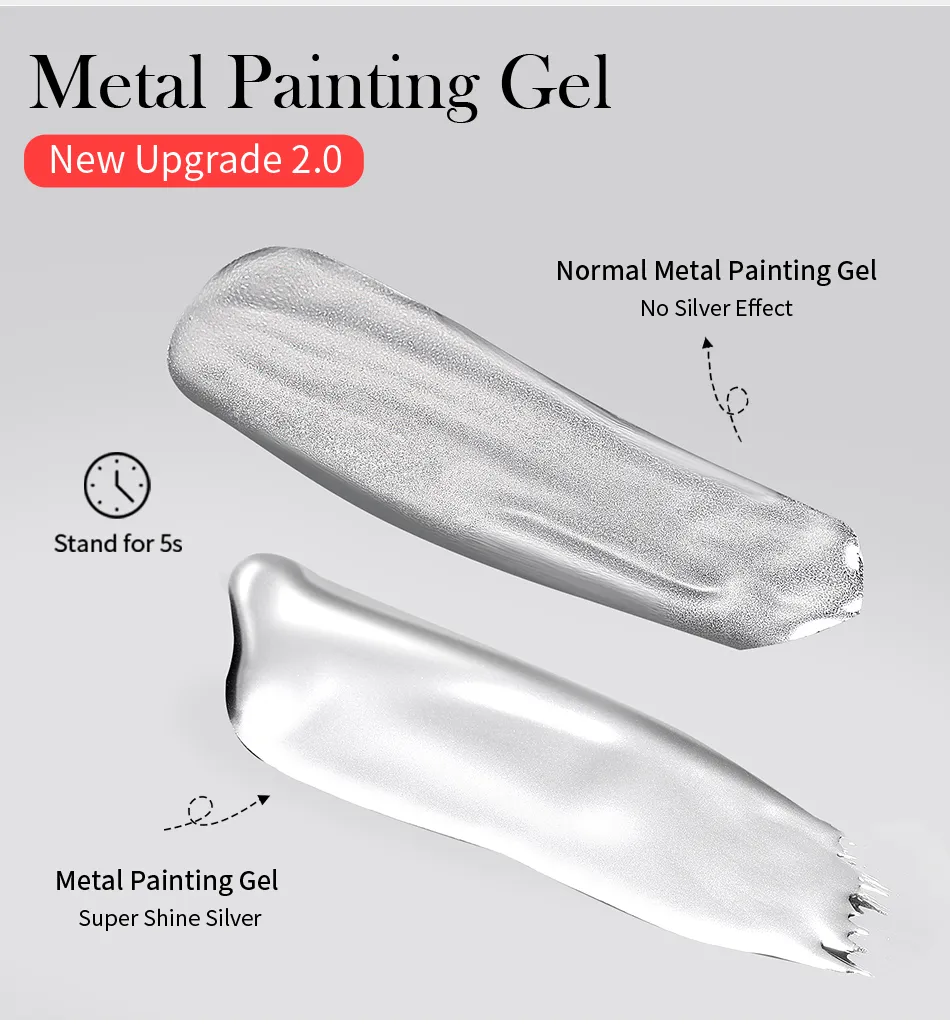 Born Pretty Silver Metal Effect Gel Polish Born Pretty Silver Metal Effect Gel Polish