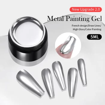 Born Pretty Silver Metal Effect Gel Polish – Mirror Chrome Shine for Luxe Nails 1 64396 cxplbr