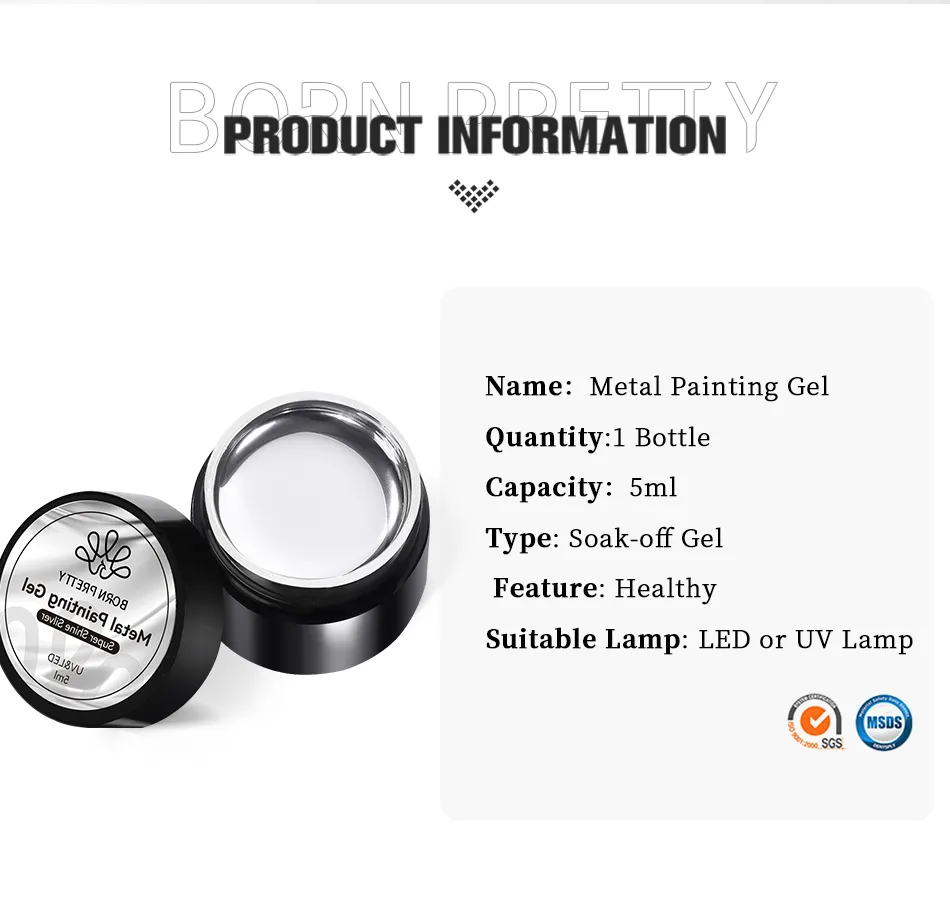 Born Pretty Silver Metal Effect Gel Polish Born Pretty Silver Metal Effect Gel Polish
