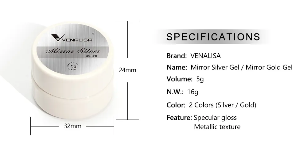 Venalisa Mirror Effect Gel Lacquer Venalisa Mirror Effect Gel Lacquer