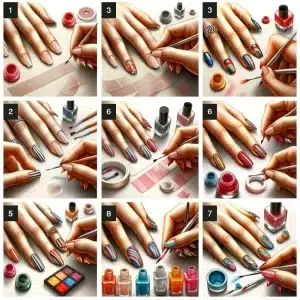 Mastering Nail Art: Simple Techniques - Nail Striping 8 Nail Striping collage