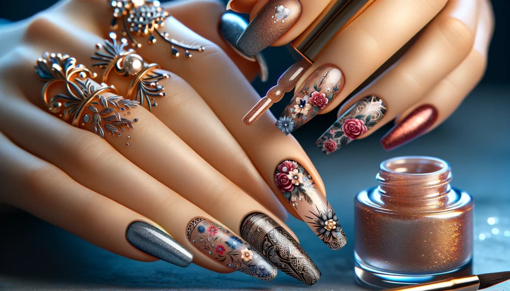 DIY Nail Art Designs 4 DIY Nail Art Designs - Decals and Stickers for Easy Glam