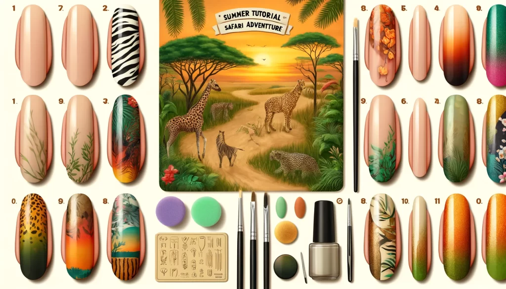 Seasonal Nail Art - Summer Tutorial: Safari Adventure