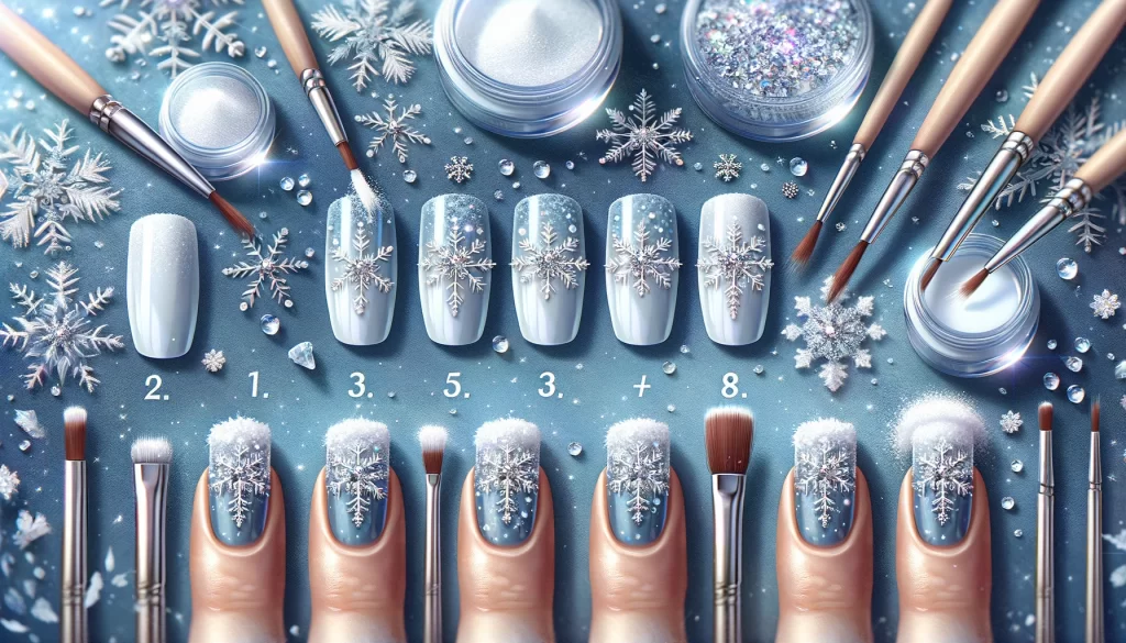 Seasonal Nail Art - Winter Tutorial: Snowflake Sparkle