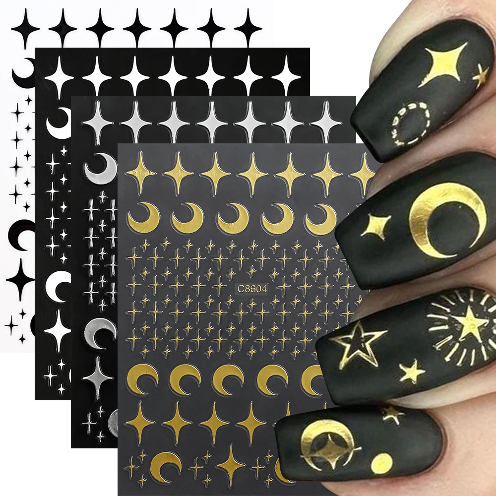 4pcs Roman Letter Nail Stickers Golden Silvery Black White Alphabet Self Adhesive Decal English Words DIY Manicure Decor Sliders 4pcs Roman Letter Nail Stickers Golden Silvery Black White Alphabet Self Adhesive Decal English Words DIY Manicure Decor Sliders