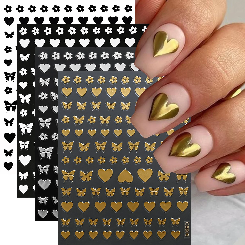 4pcs Roman Letter Nail Stickers Golden Silvery Black White Alphabet Self Adhesive Decal English Words DIY Manicure Decor Sliders 4pcs Roman Letter Nail Stickers Golden Silvery Black White Alphabet Self Adhesive Decal English Words DIY Manicure Decor Sliders