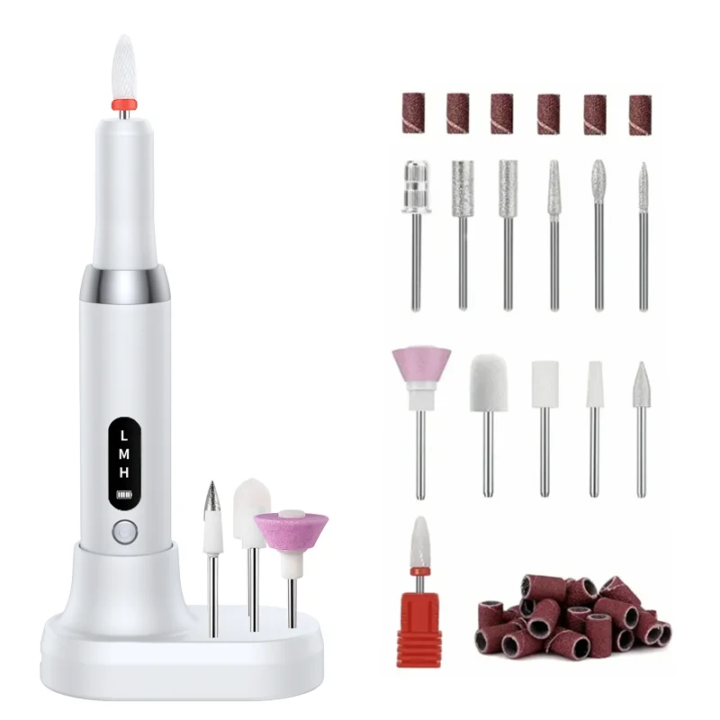 Electric Nail Polisher Drill Bits Professional Nails Grinding Polishing Dead Skin Removal Art Sanding File Pen Manicure Machine Electric Nail Polisher and Drill Bits Professional Nails Grinding Polishing Dead Skin Removal Art Sanding File Pen Manicure Machine