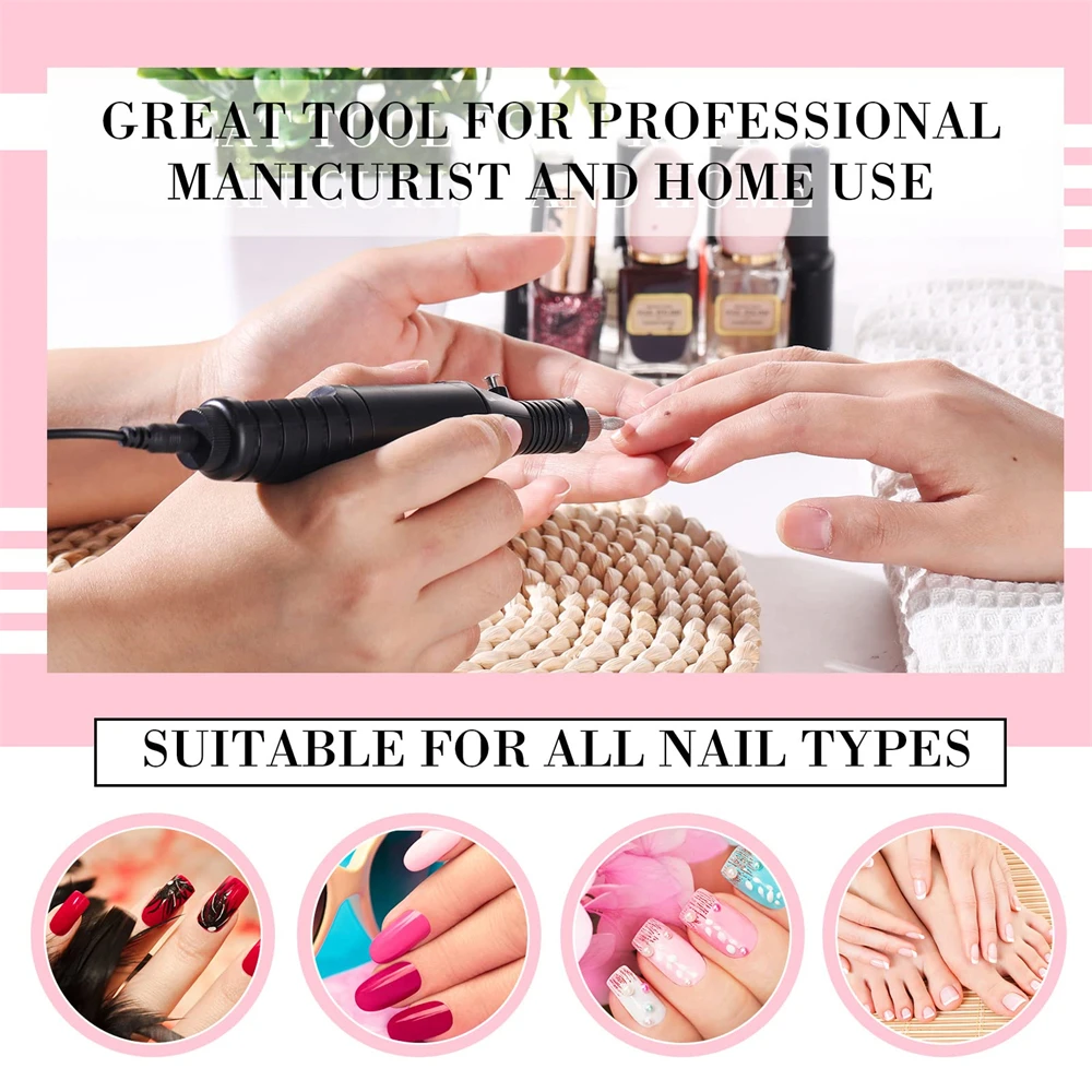 Nail Sander Set Electric Nail Drill Machine Grinding Equipment Milling Cutter For Manicure Pedicure Strong Polishing Tools Nail Sander Set Electric Nail Drill Machine Grinding Equipment Milling Cutter For Manicure Pedicure Strong Polishing Tools