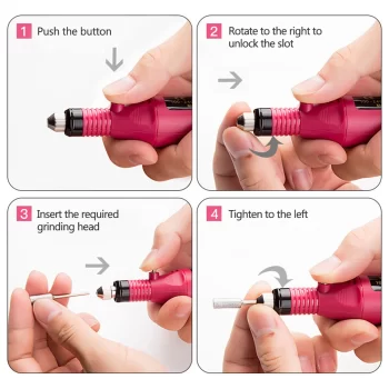 Nail Sander Set – Electric Nail Drill Machine with Milling Cutter for Manicure and Pedicure 2 80660 uaxuez