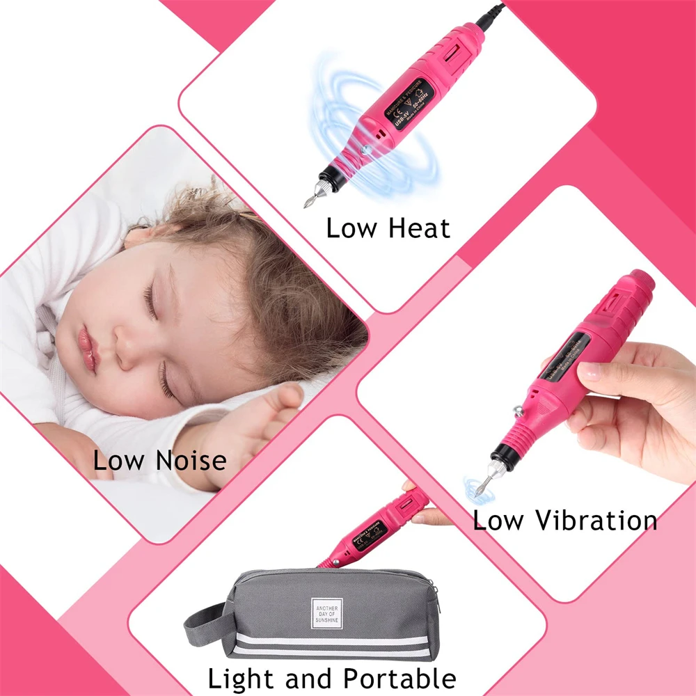 Nail Sander Set Electric Nail Drill Machine Grinding Equipment Milling Cutter For Manicure Pedicure Strong Polishing Tools Nail Sander Set Electric Nail Drill Machine Grinding Equipment Milling Cutter For Manicure Pedicure Strong Polishing Tools