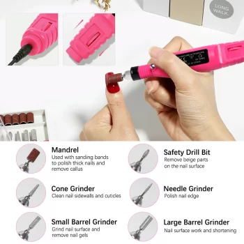Nail Sander Set – Electric Nail Drill Machine with Milling Cutter for Manicure and Pedicure 4 80660 zr9yei
