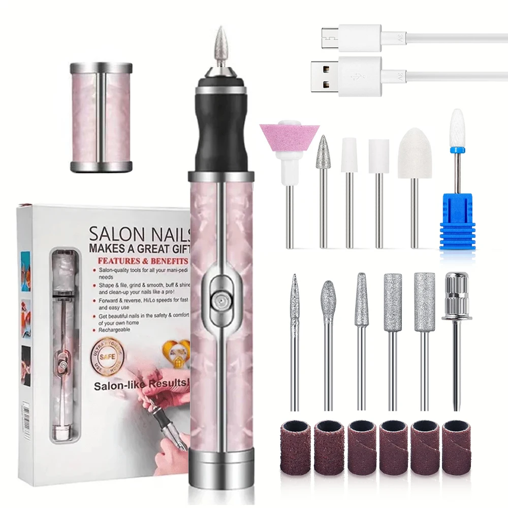 LINMANDA Electric Nail File Set Nails 4 Speeds Cordless Acrylic Nail Tool Thick Nails Edge Shaping Polishing Grinding Nursing LINMANDA Electric Nail File Set Nails 4 Speeds Cordless Acrylic Nail Tool Thick Nails Edge Shaping Polishing Grinding Nursing