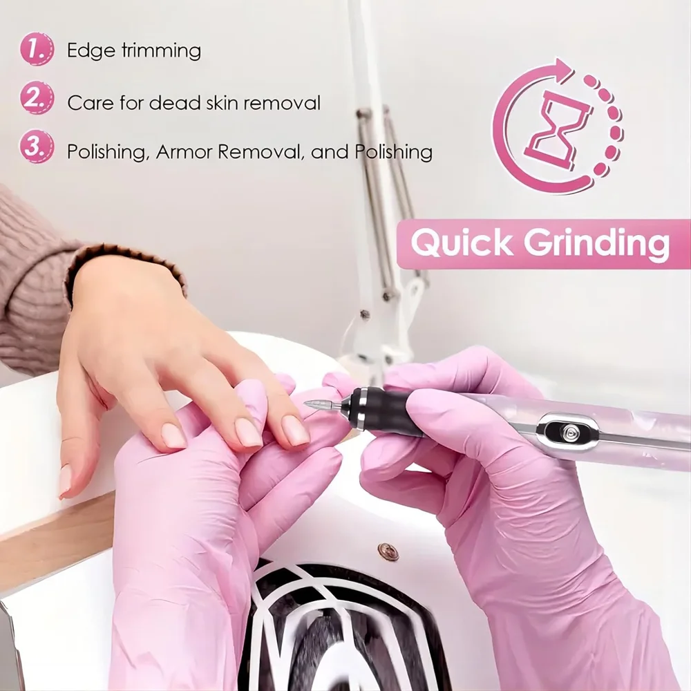LINMANDA Electric Nail File Set Nails 4 Speeds Cordless Acrylic Nail Tool Thick Nails Edge Shaping Polishing Grinding Nursing LINMANDA Electric Nail File Set Nails 4 Speeds Cordless Acrylic Nail Tool Thick Nails Edge Shaping Polishing Grinding Nursing