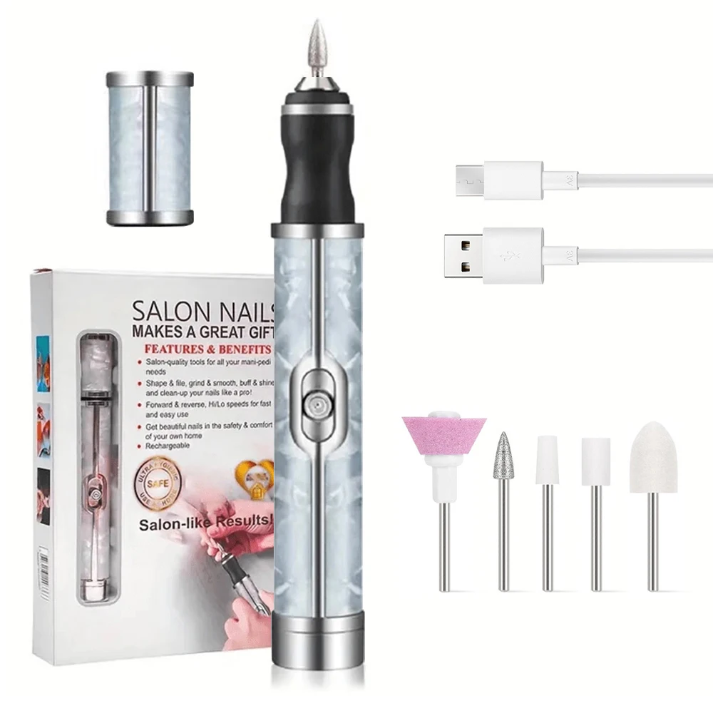 LINMANDA Electric Nail File Set Nails 4 Speeds Cordless Acrylic Nail Tool Thick Nails Edge Shaping Polishing Grinding Nursing LINMANDA Electric Nail File Set Nails 4 Speeds Cordless Acrylic Nail Tool Thick Nails Edge Shaping Polishing Grinding Nursing