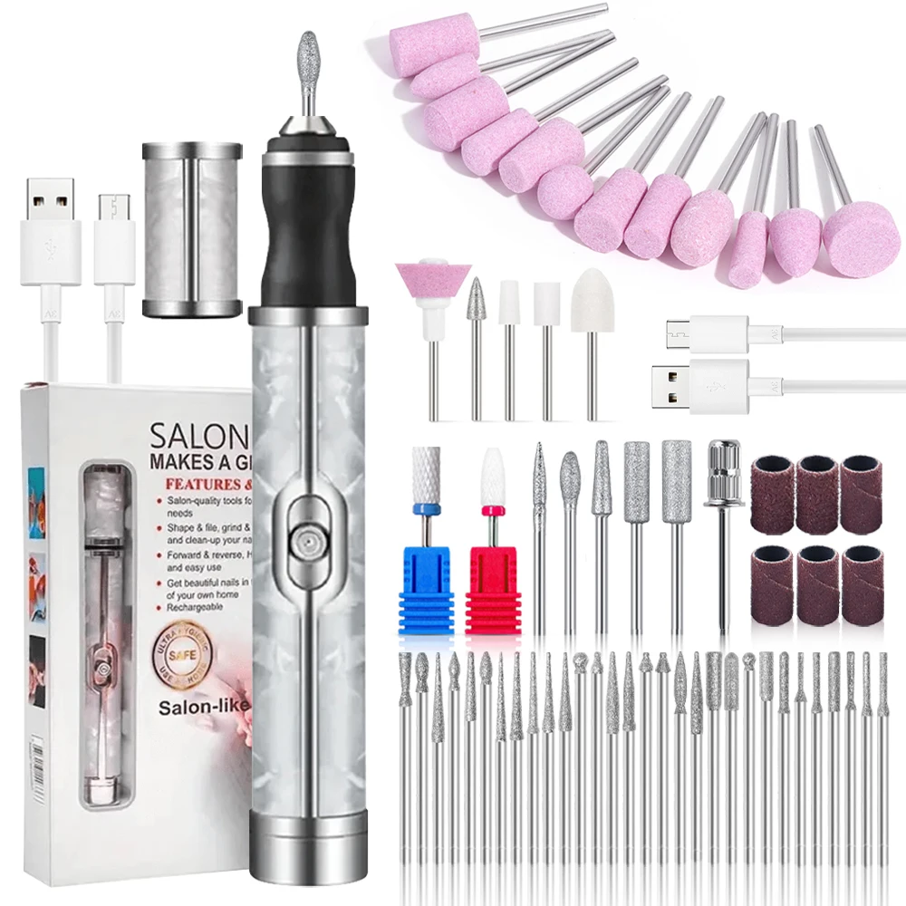 LINMANDA Electric Nail File Set Nails 4 Speeds Cordless Acrylic Nail Tool Thick Nails Edge Shaping Polishing Grinding Nursing LINMANDA Electric Nail File Set Nails 4 Speeds Cordless Acrylic Nail Tool Thick Nails Edge Shaping Polishing Grinding Nursing