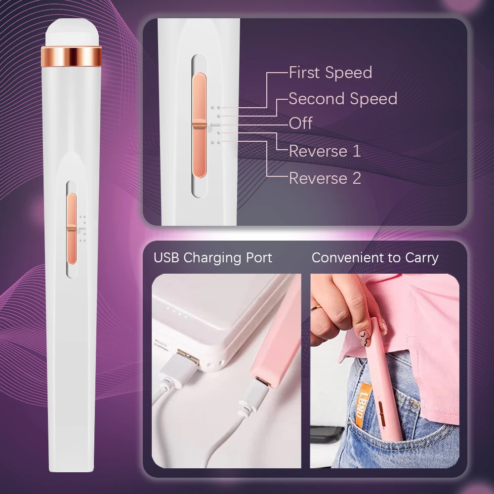 YIKOOLIN 5 in 1 Electric Nail Polish Drill Machine USB Charge Portable Manicure Set Exfoliation and Polishing for Nail Salon Yikoolin 5-in-1 Nail Drill Machine – YIKOOLIN 5 in 1 Electric Nail Polish Drill Machine USB Charge Portable Manicure Set Exfoliation and Polishing for Nail Salon