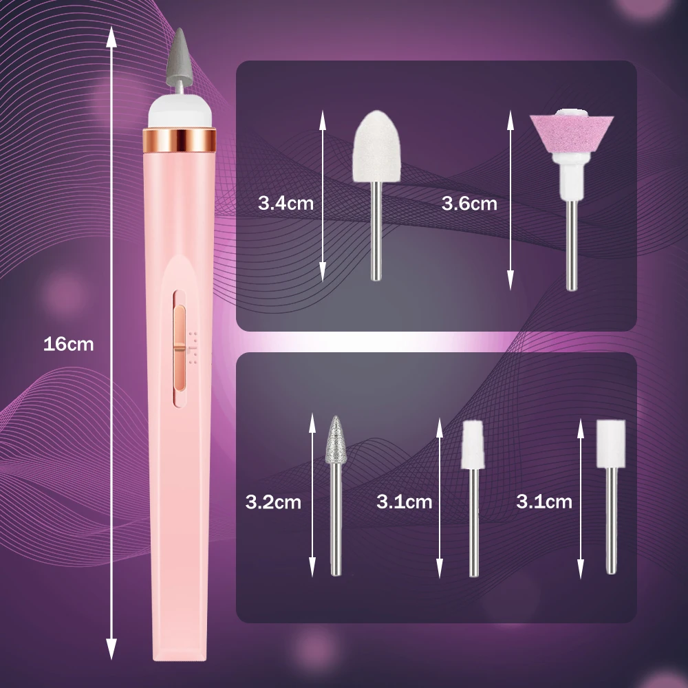 YIKOOLIN 5 in 1 Electric Nail Polish Drill Machine USB Charge Portable Manicure Set Exfoliation and Polishing for Nail Salon Yikoolin 5-in-1 Nail Drill Machine – YIKOOLIN 5 in 1 Electric Nail Polish Drill Machine USB Charge Portable Manicure Set Exfoliation and Polishing for Nail Salon