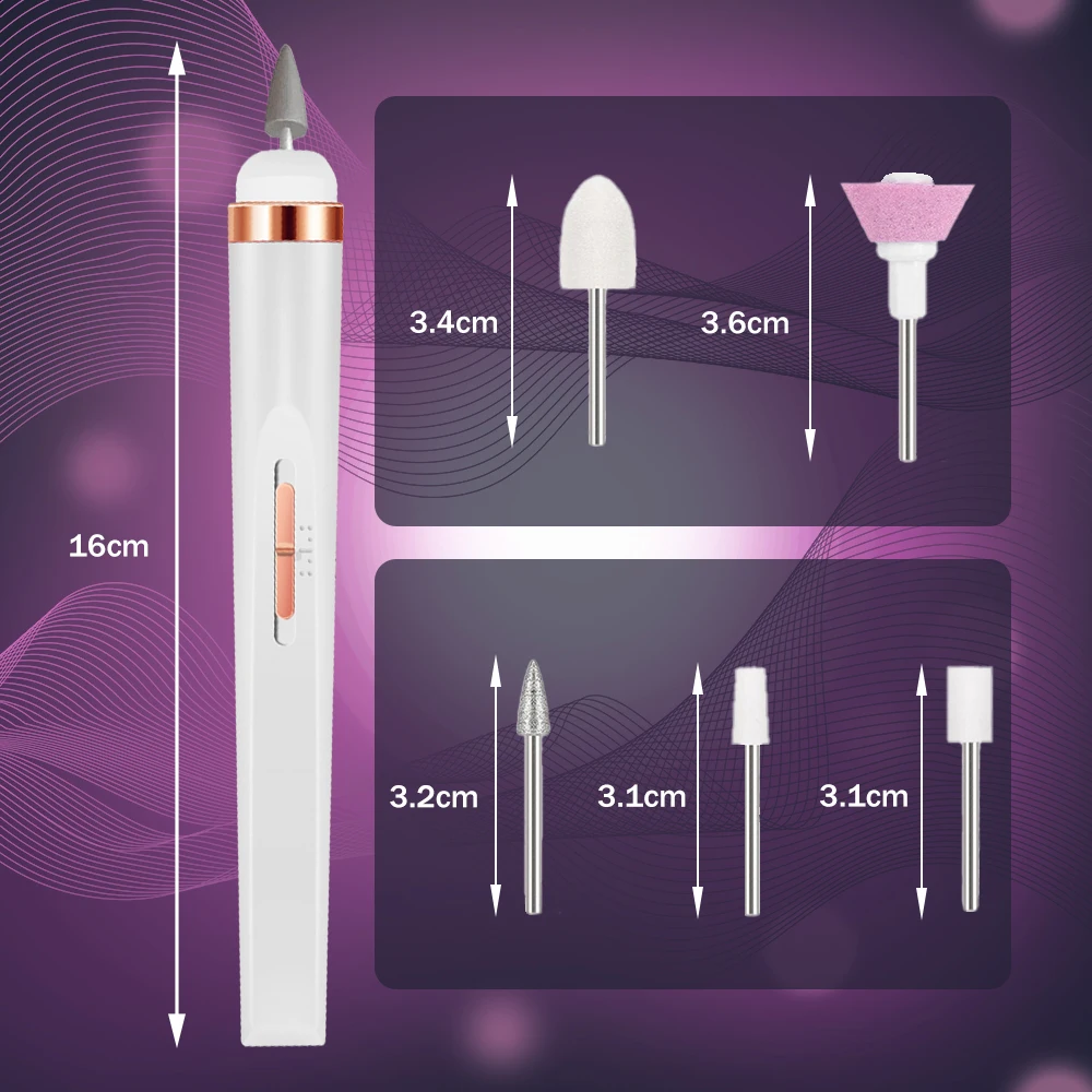 YIKOOLIN 5 in 1 Electric Nail Polish Drill Machine USB Charge Portable Manicure Set Exfoliation and Polishing for Nail Salon Yikoolin 5-in-1 Nail Drill Machine – YIKOOLIN 5 in 1 Electric Nail Polish Drill Machine USB Charge Portable Manicure Set Exfoliation and Polishing for Nail Salon