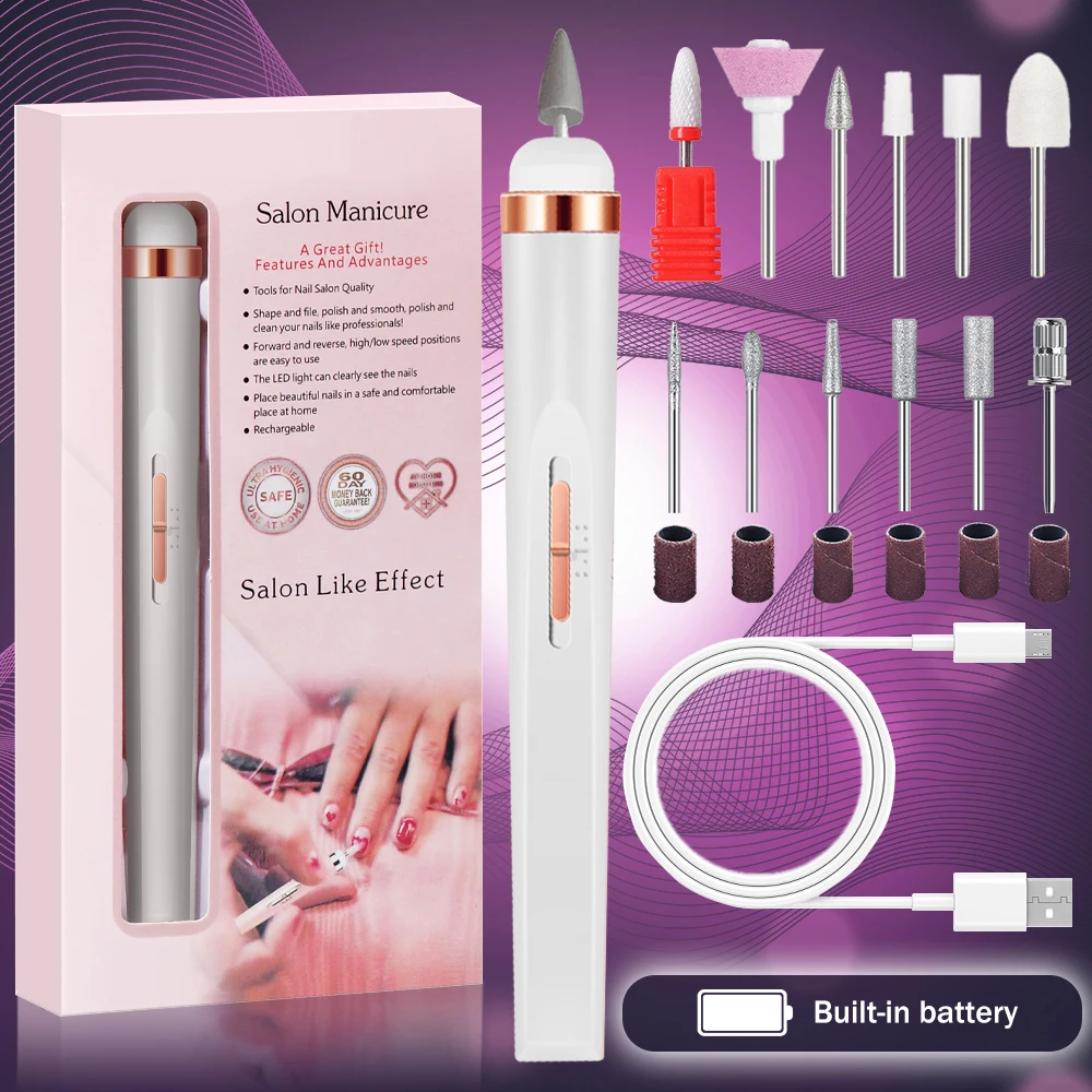 YIKOOLIN 5 in 1 Electric Nail Polish Drill Machine USB Charge Portable Manicure Set Exfoliation and Polishing for Nail Salon Yikoolin 5-in-1 Nail Drill Machine – YIKOOLIN 5 in 1 Electric Nail Polish Drill Machine USB Charge Portable Manicure Set Exfoliation and Polishing for Nail Salon