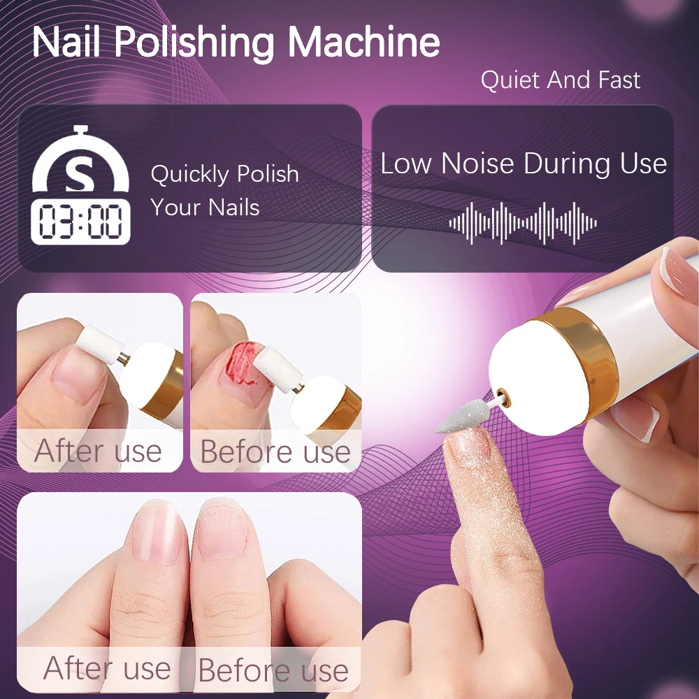 YIKOOLIN 5 in 1 Electric Nail Polish Drill Machine USB Charge Portable Manicure Set Exfoliation and Polishing for Nail Salon Yikoolin 5-in-1 Nail Drill Machine – YIKOOLIN 5 in 1 Electric Nail Polish Drill Machine USB Charge Portable Manicure Set Exfoliation and Polishing for Nail Salon