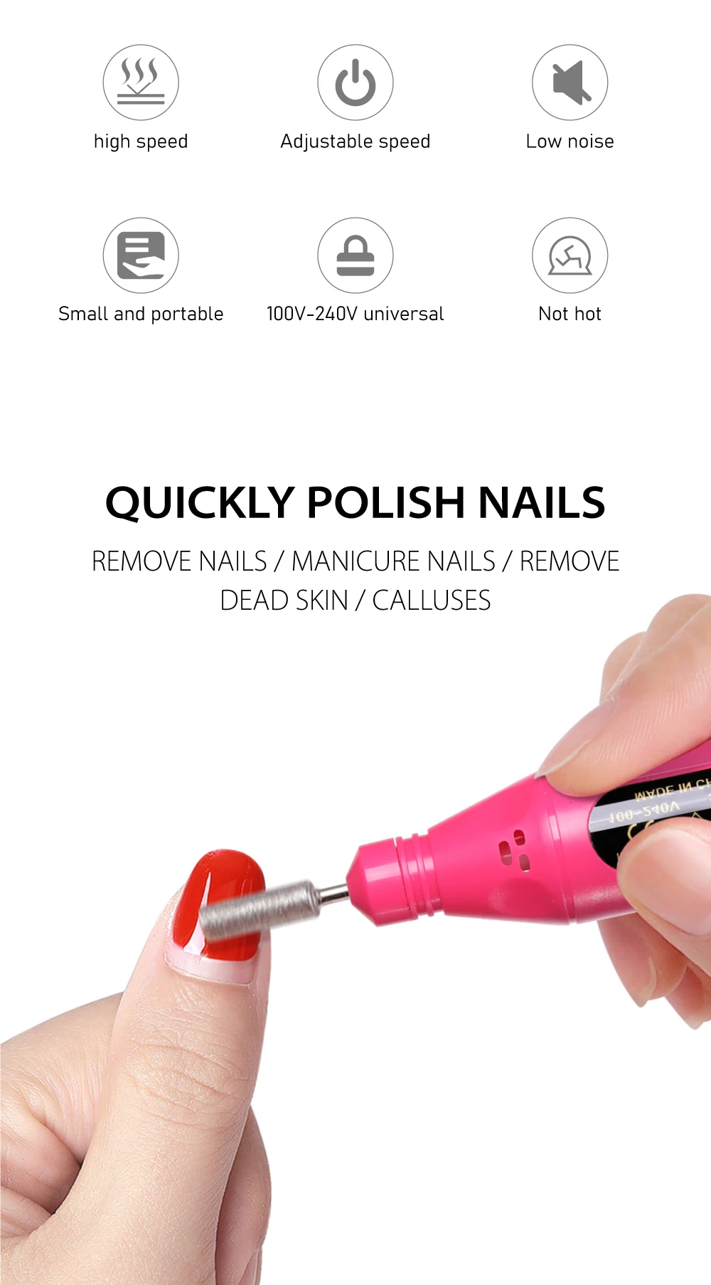 LINMANDA 6 In 1 Electric Nail Drills Kit Remove Polisher Manicure Portable Nail File Nail Drill Equipment Pen Tools Machine Linmanda 6-in-1 Electric Nail Drill Kit - LINMANDA 6 In 1 Electric Nail Drills Kit Remove Polisher Manicure Portable Nail File Nail Drill Equipment Pen Tools Machine