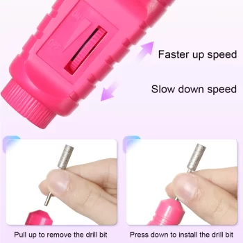 Linmanda 6-in-1 Electric Nail Drill Kit – Portable Manicure & Polisher with 6 Bits 2 80996 rgqerw