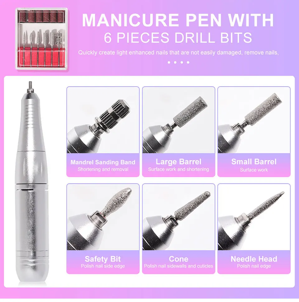 45000RPM Electric Nail Drill Machine Professional Nail Drills for Gel Nails Polish Rechargeable Portable Nail File Manicure Tool 45000RPM Electric Nail Drill Machine Professional Nail Drills for Gel Nails Polish Rechargeable Portable Nail File Manicure Tool