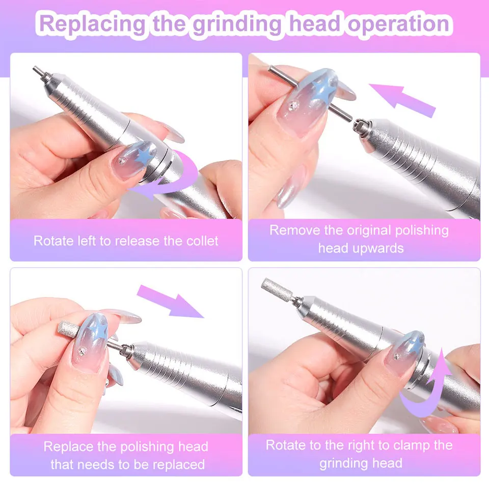 45000RPM Electric Nail Drill Machine Professional Nail Drills for Gel Nails Polish Rechargeable Portable Nail File Manicure Tool 45000RPM Electric Nail Drill Machine Professional Nail Drills for Gel Nails Polish Rechargeable Portable Nail File Manicure Tool