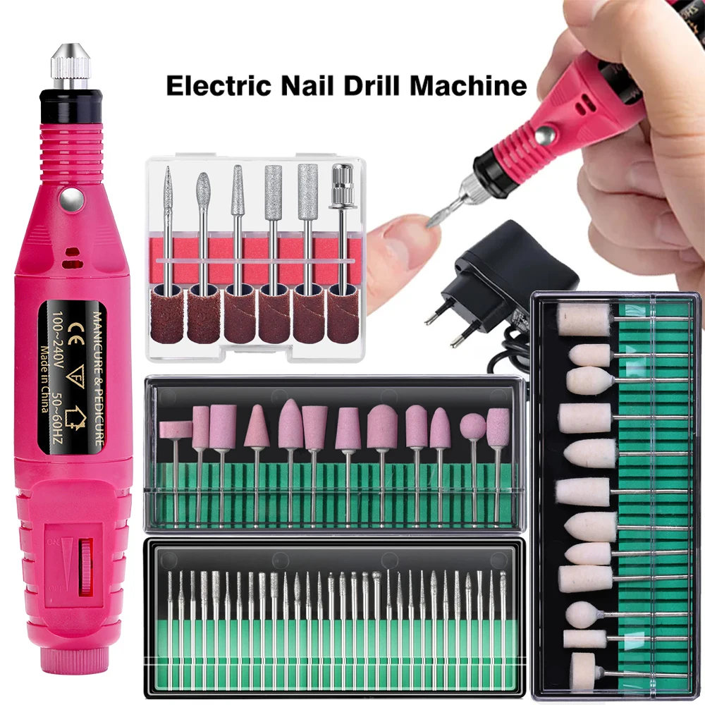Portable Professional Electric Nail Drill Machine Manicure Tools Pedicure Drill Set Family Nail File Nail Drill Equipment Portable Professional Electric Nail Drill Machine Manicure Tools Pedicure Drill Set Family Nail File Nail Drill Equipment
