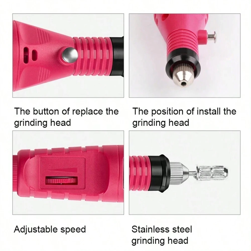 Portable Professional Electric Nail Drill Machine Manicure Tools Pedicure Drill Set Family Nail File Nail Drill Equipment Portable Professional Electric Nail Drill Machine Manicure Tools Pedicure Drill Set Family Nail File Nail Drill Equipment