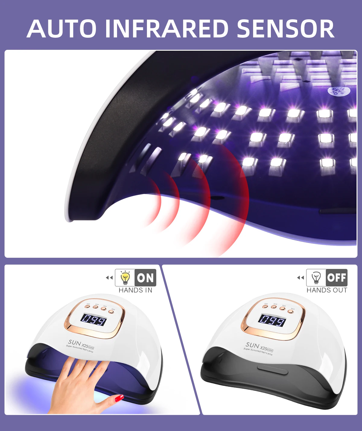 UV LED Nail Lamp 380W Nail Curing Lamps For Home Salon Powerful LED Drying Lamps For All Gel Polish Professional Nail Equipment 380W UV LED Nail Lamp - UV LED Nail Lamp 380W Nail Curing Lamps For Home Salon Powerful LED Drying Lamps For All Gel Polish Professional Nail Equipment
