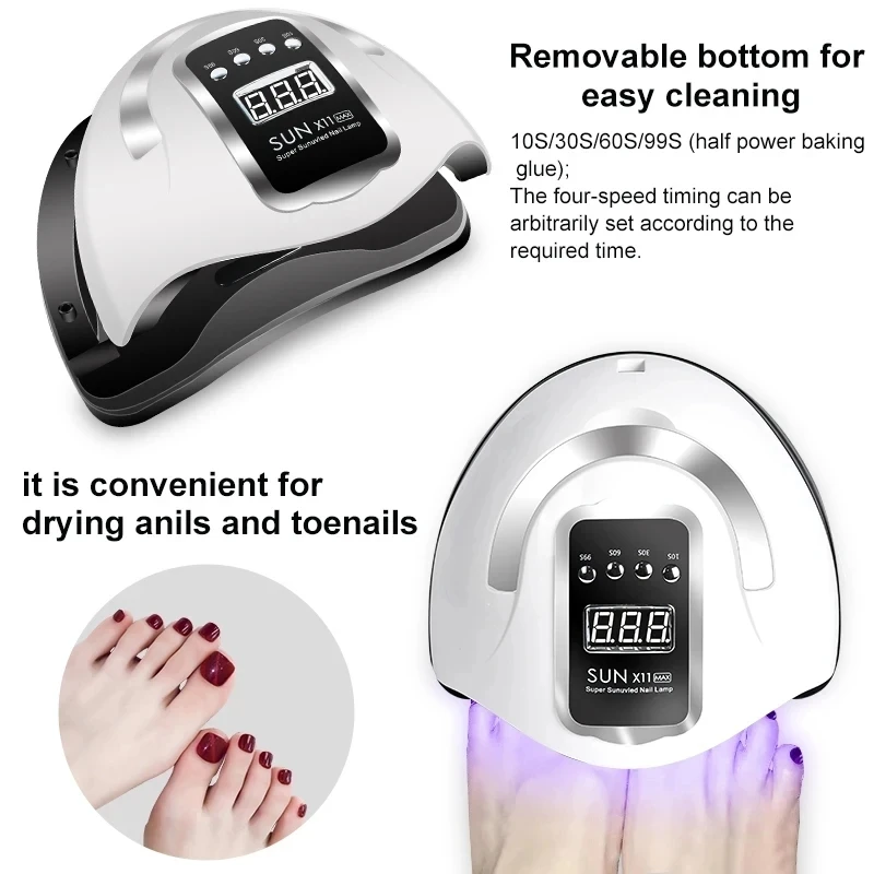 Nail Dryer LED Nail Lamp UV Light For Curing All Gel Nail Polish With LCD Display Motion Sensing Manicure Pedicure Salon Tools Nail Dryer LED Nail Lamp UV Light For Curing All Gel Nail Polish With LCD Display Motion Sensing Manicure Pedicure Salon Tools