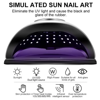 Nail Dryer LED Nail Lamp with LCD Display – UV Light for Gel Polish, Motion Sensing, Salon Manicure Tools 4 81515 yegnws