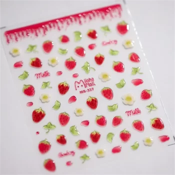 Kawaii Strawberry Nail Stickers 5D – Cute Cartoon Fruit Nail Decals for DIY Manicure Art 5 81546 c2c6ud