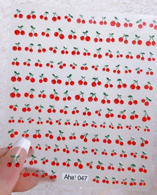 1pcs 5D Kawaii Jelly Strawberry Nail Art Stickers Fashion Cartoon Fruit Nail Transfer Slider Decals DIY Decorations Accessories 1pcs 5D Kawaii Jelly Strawberry Nail Art Stickers Fashion Cartoon Fruit Nail Transfer Slider Decals DIY Decorations Accessories