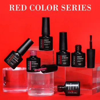 Meet Across 7 ml Red Gel Nail Polish – Crystal Finish Semi‑Permanent Soak‑Off UV/LED Varnish for Nail Art 4 81679 hkx7gm