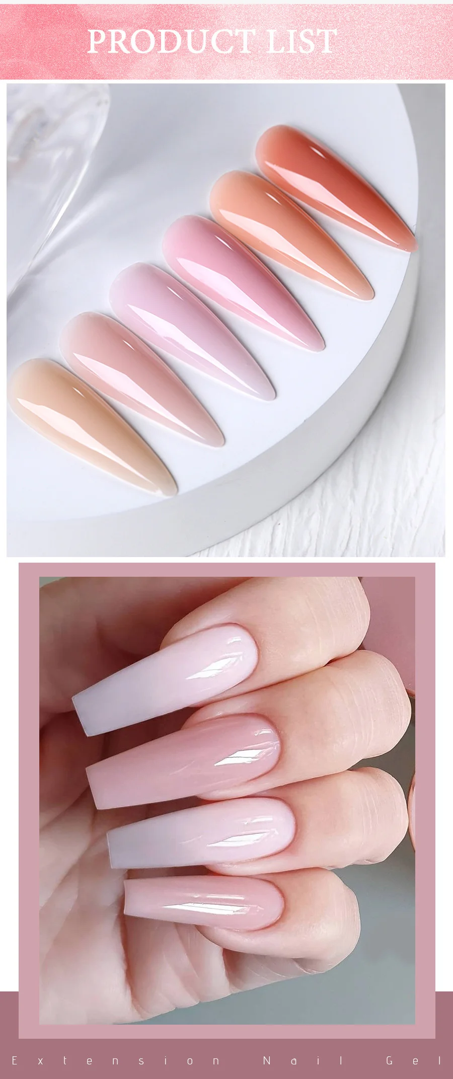 UR SUGAR 15ml Nail Extension Gel Soak Off UV LED Acrylic Crystal White Clear Nude Gel Nail Polish UV Construction Gel UR SUGAR 15ml Nail Extension Gel Soak Off UV LED Acrylic Crystal White Clear Nude Gel Nail Polish UV Construction Gel