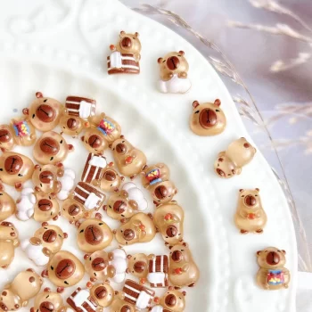 Cartoon Cute Resin Capybara Nail Charms – Adorable DIY Hamster Nail Art Accessories 4 81732 lsgv3h