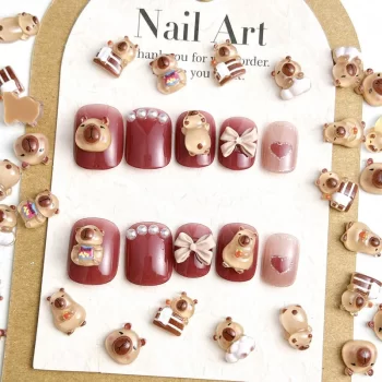 Cartoon Cute Resin Capybara Nail Charms – Adorable DIY Hamster Nail Art Accessories 3 81732 unygby